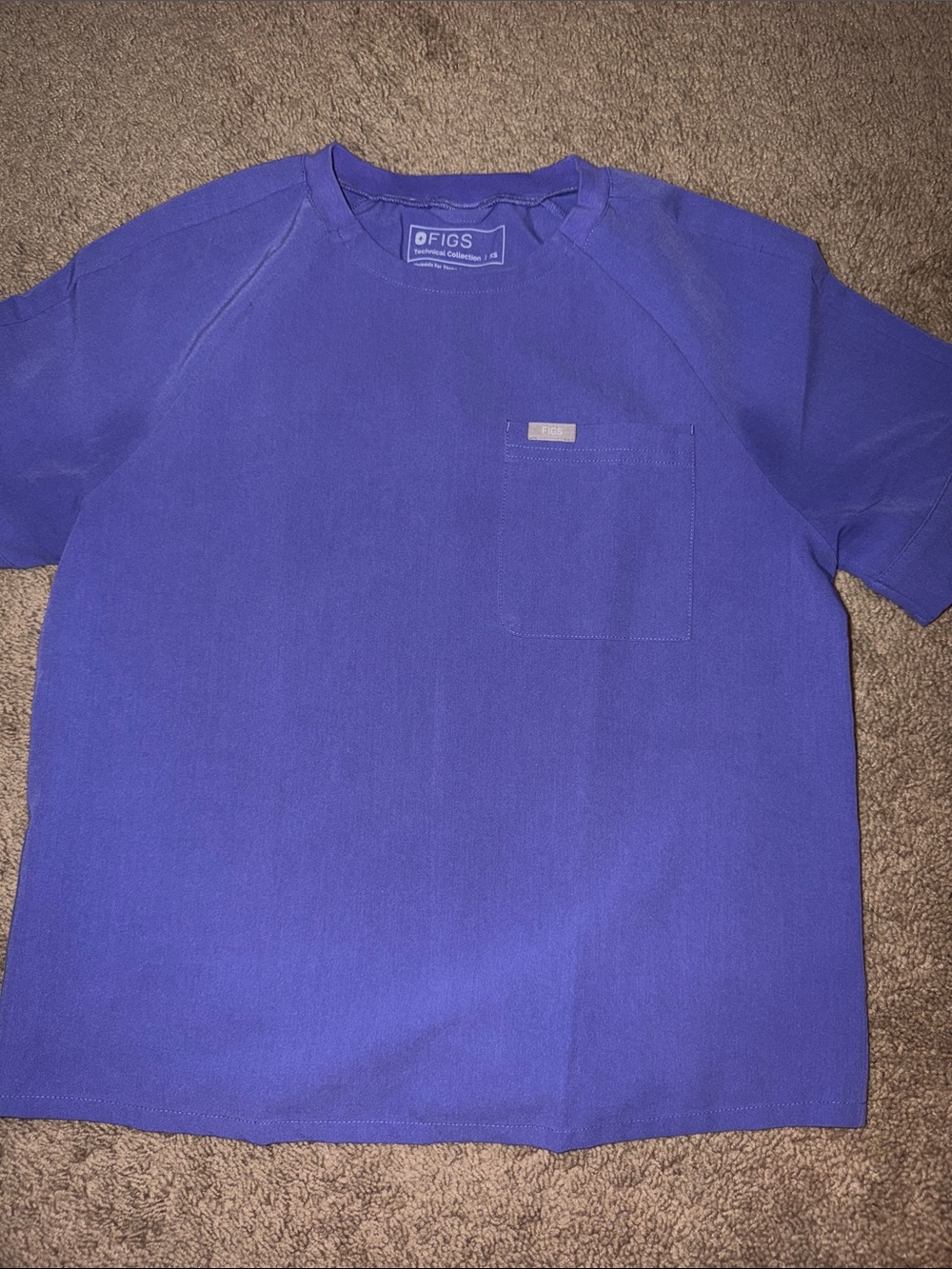 Figs XS purple scrub top
